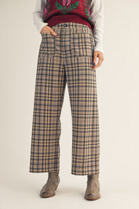 Alexis Straight Leg Checker Slacks