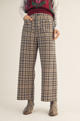 Alexis Straight Leg Checker Slacks