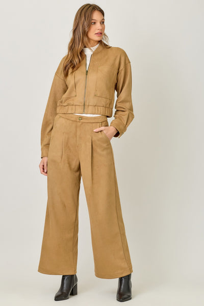 Latte Suede Trousers