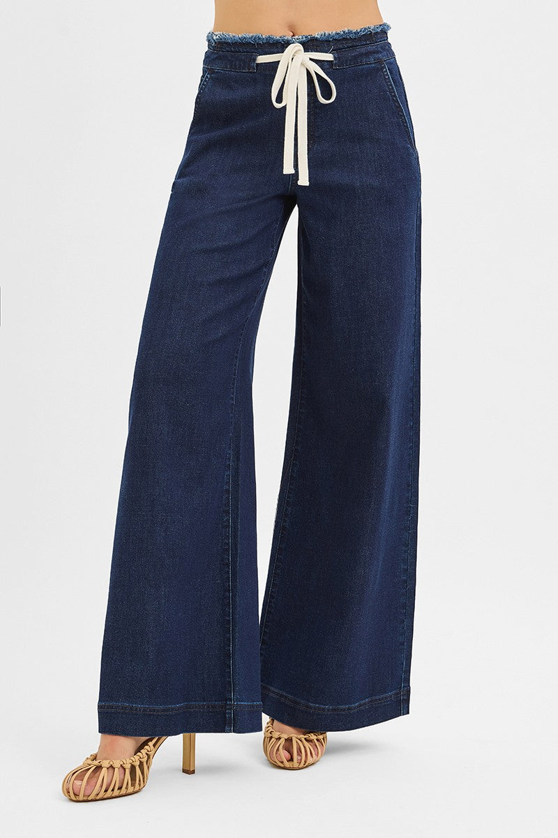 Caroline Mid Rise Wide Leg Pants