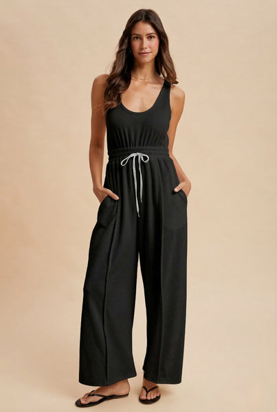 Katie Textured Knit Tank Jumpsuit