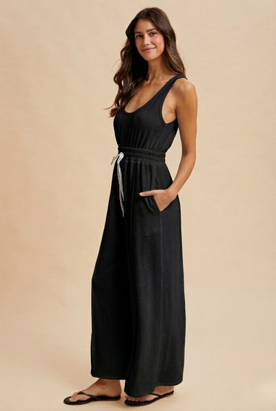 Katie Textured Knit Tank Jumpsuit