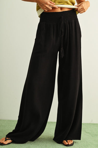 Claudia Cotton Linen Tassel Pants