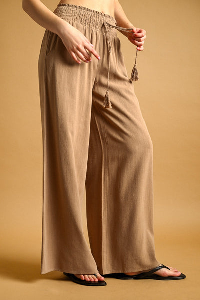 Claudia Cotton Linen Tassel Pants