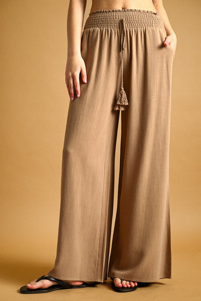 Claudia Cotton Linen Tassel Pants