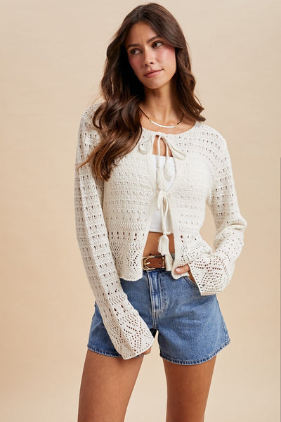 Tess Tassel Tie-Front Cardigan
