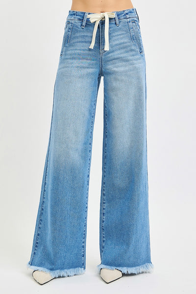 Mika High Rise Drawstring Risen Jeans