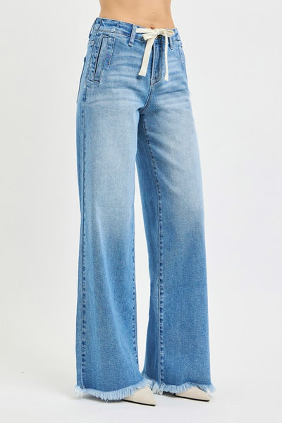 Mika High Rise Drawstring Risen Jeans