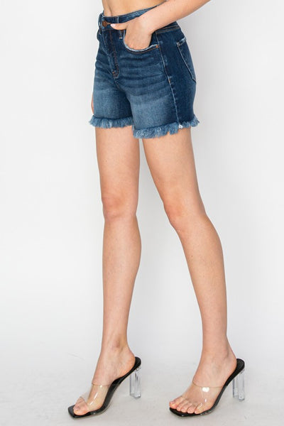 Jessica Tummy Control Fray Hem Shorts