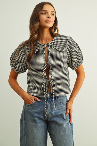Melinda Front Tie Top