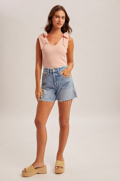 Savannah Bow Tie Shoulder Tank Top