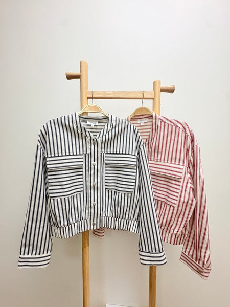 Nancy Striped Button Down Jacket