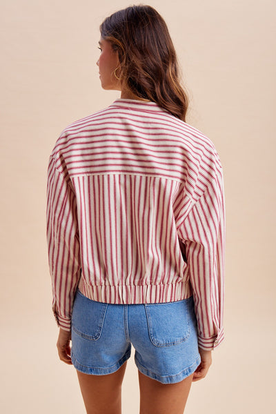 Nancy Striped Button Down Jacket