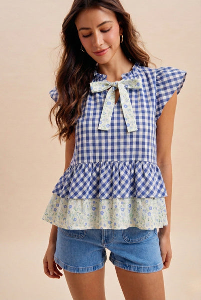 Malorie Bow Detail Babydoll Blouse