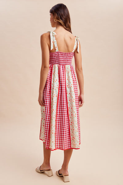 4th Of July Patchwork Midi Dress