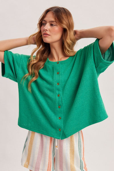Laura Button Down Cardigan Style Tee