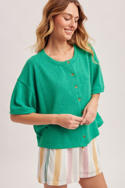 Laura Button Down Cardigan Style Tee