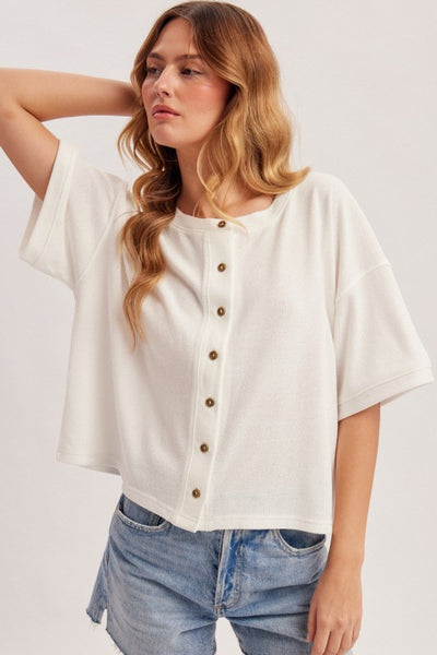 Laura Button Down Cardigan Style Tee