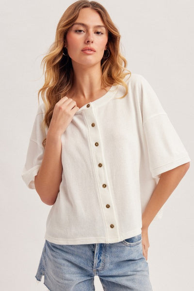 Laura Button Down Cardigan Style Tee