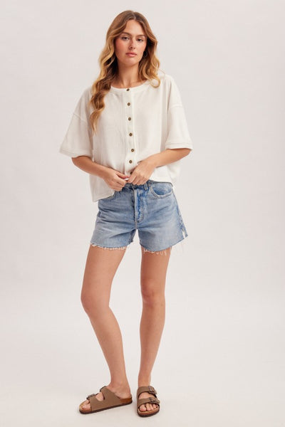 Laura Button Down Cardigan Style Tee