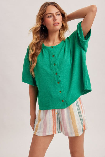 Laura Button Down Cardigan Style Tee