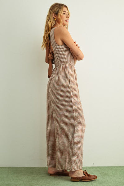 Juliette Gingham Printed Jumpsuit