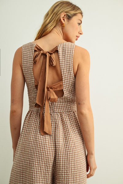 Juliette Gingham Printed Jumpsuit