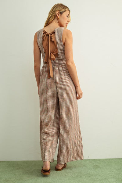Juliette Gingham Printed Jumpsuit