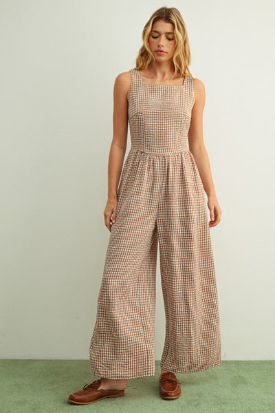 Juliette Gingham Printed Jumpsuit