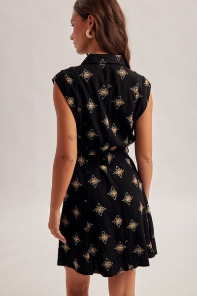 Jennifer Tie-Waist Sleeveless Dress