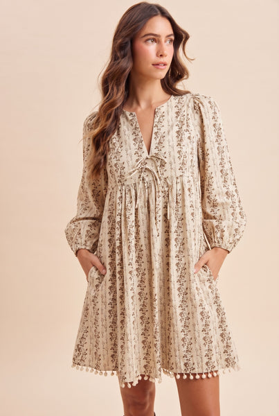 Casey Floral Print Babydoll Dress