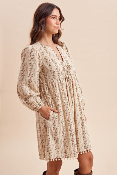 Casey Floral Print Babydoll Dress