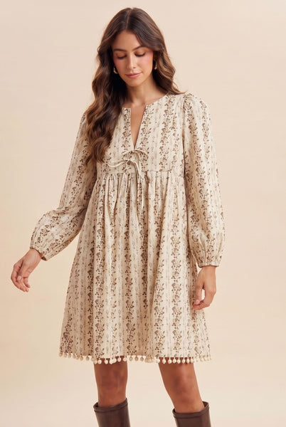Casey Floral Print Babydoll Dress