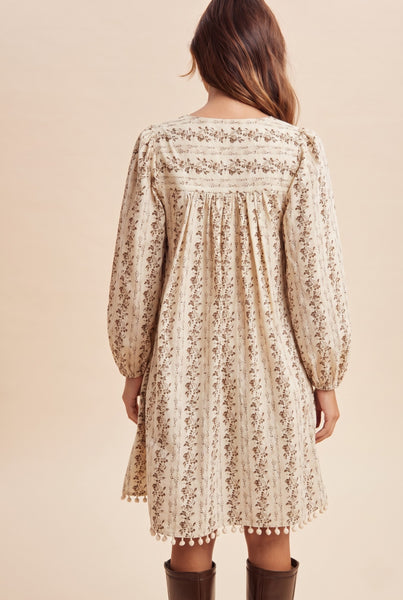 Casey Floral Print Babydoll Dress