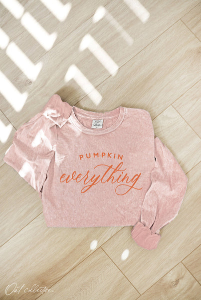 *Pre-Order* PUMPKIN EVERYTHING Green Long Sleeve Top