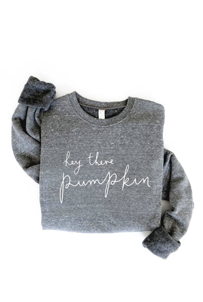 HEY THERE PUMPKIN Gray Sweatshirt