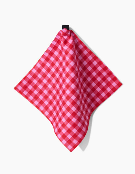 Cherry Gingham Luxe Washcloth Set