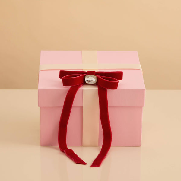 Holiday Velvet & Gemstone Hair Clip