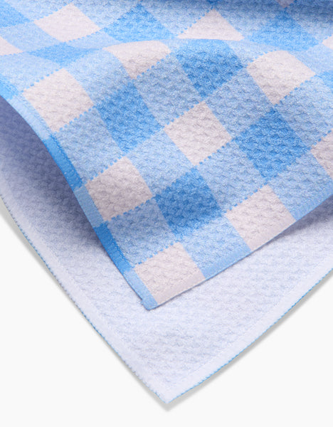 Angelic Sky Gingham Tea Towel
