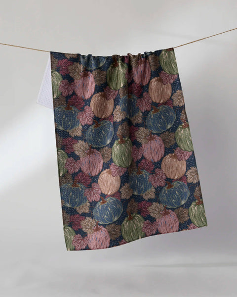 Harvest Moon Tea Towel: Orange