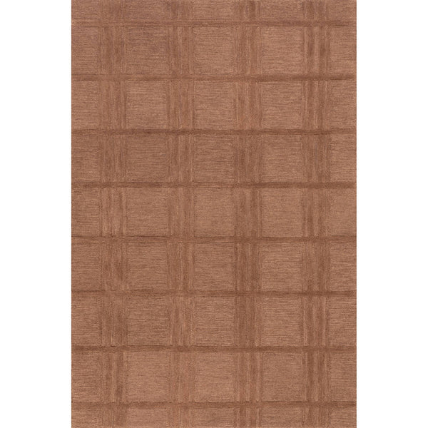Mallory Plaid Wool Area Rug: Dark Brown / 8' x 10'