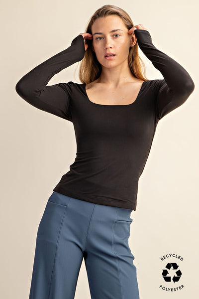 Allison Square Neck Long Sleeve Top