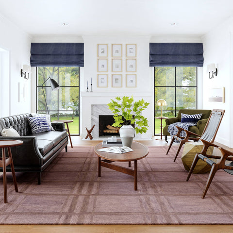 Mallory Plaid Wool Area Rug: Dark Brown / 8' x 10'