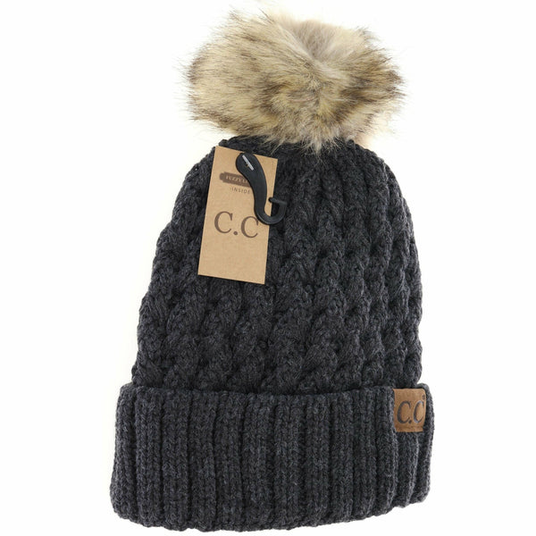 Lattice Stitch Earth Brown Beanie