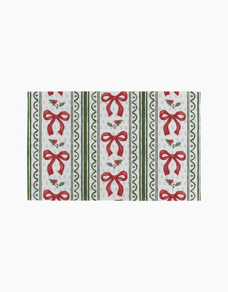 Christmas Bow Stripe Not Paper Towel