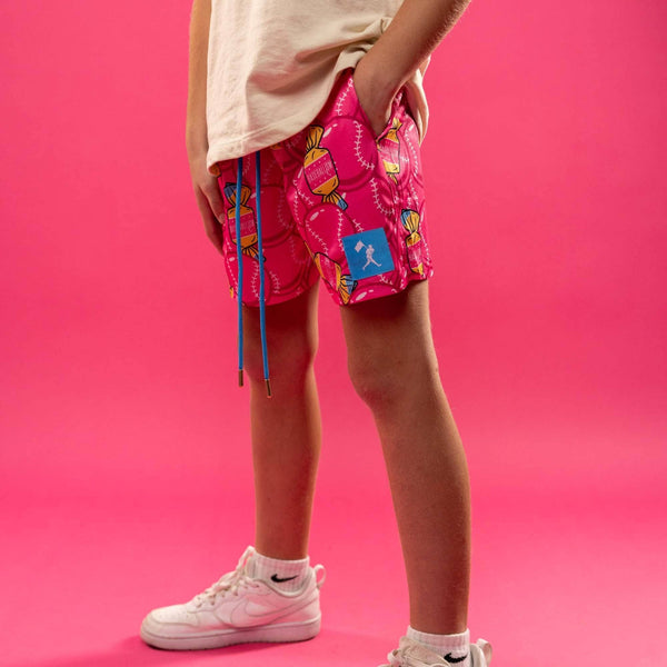 Doubles and Bubbles Mesh Pink Shorts