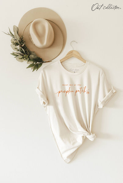 AT THE PUMPKIN PATCH Black T-shirt