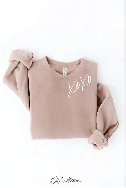 XOXO Graphic Sweatshirt: MAUVE