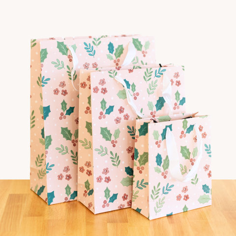 Sugarplum Mistletoe Gift Bag: Extra Small