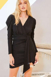 Nicole Waist Tie Sparkle Dress